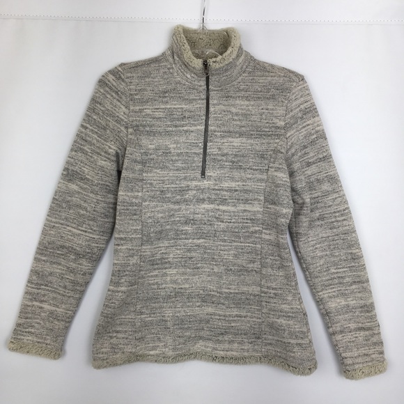 Kuhl Tops - Kuhl Gray Quarter Zip Knit Pullover Fleece Lined